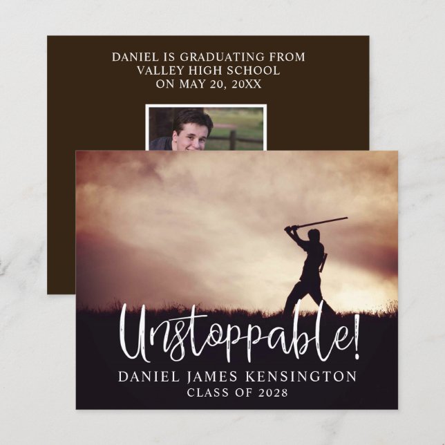 Foto de Graduação Moderna de Orçamento (Frente/Verso)