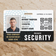 Foto de ID Personalizado de Segurança para Crachá