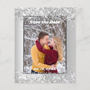 Foto de inverno de prata Salve o casamento da data