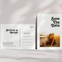 Foto De Letra Retroativa Moderna Salvar O Convite