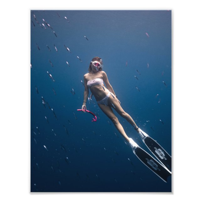 Foto de mergulho no oceano profundo (Frente)