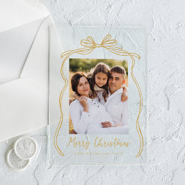 Foto de Natal com Arco de Ouro Vintage Feliz Natal