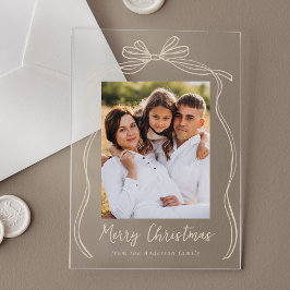 Foto de Natal com Laço em Taupe Vintage