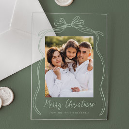 Foto de Natal com Laço Verde Salgueiro Vintage