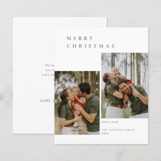 Foto de Natal da Família Minimalista Moderna Neutr