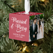 Foto de Natal da Feliz Casada Newlyweds 1rua Frame