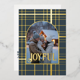 Foto de Natal de Gingham Dourado e carvão