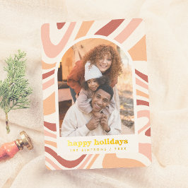 Foto de Natal do Retro Arch Moderno Groovy