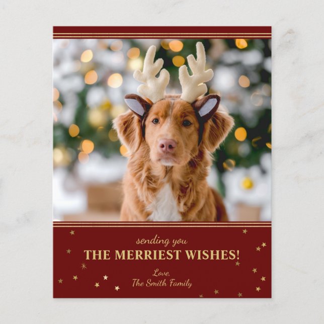 Foto de Natal Dourado Vermelho do Orçamento (Frente)