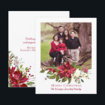 Foto de Natal Elegante de Poinsettia<br><div class="desc">Cartão com fotos de Natal elegante Poinsettia Holly Holiday Envie seu na moda, cartões de saudação tradicionais com algo especial este ano. Adicione sua foto de família e seu nome para uma memória verdadeiramente personalizada. Fácil de personalizar com texto, fontes e cores. **O nosso documento sobre o ORÇAMENTO é menor,...</div>