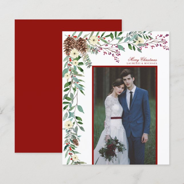 Foto de Natal Elegante Pine Garland (Frente/Verso)