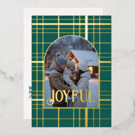 Foto de Natal Emerald & Dourado Gingham