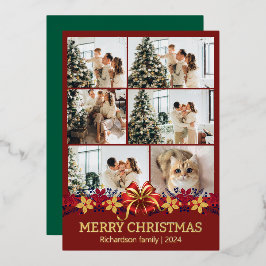 Foto de Natal Floral Simples da Família Elegante