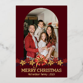 Foto de Natal Floral Simples da Família Elegante