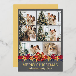 Foto de Natal Floral Simples da Família Elegante