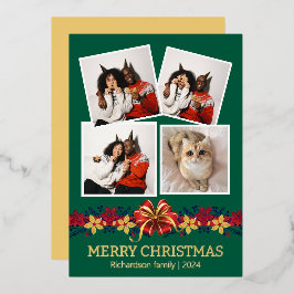 Foto de Natal Floral Simples da Família Elegante