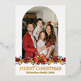 Foto de Natal Floral Simples da Família Elegante