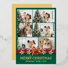 Foto de Natal Floral Simples da Família Elegante