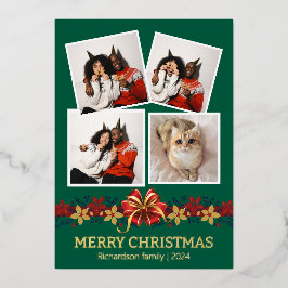 Foto de Natal Floral Simples da Família Elegante