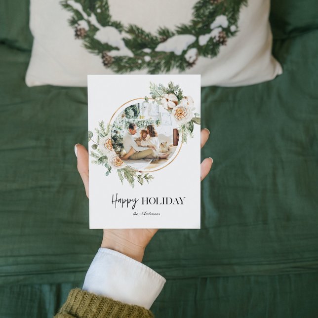 Foto de Natal & Floral Wreath |Feriado Feliz (Criador carregado)