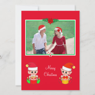 Foto de Natal Personalizada & Duende Fofo em Verme