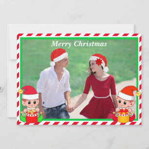 Foto de Natal Personalizada & Duende Fofo em Verme