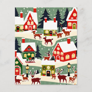 Foto de neve da vila de Natal