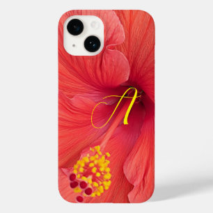 Foto de Orange Hibiscus com Script Inicial Elegant