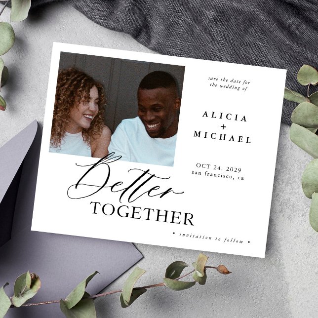 Foto de orçamento casamento moderno salvar data (Criador carregado)