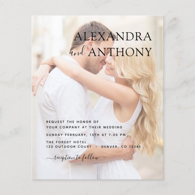 Foto de Orçamento Casamento Romântico Elegante (Frente)