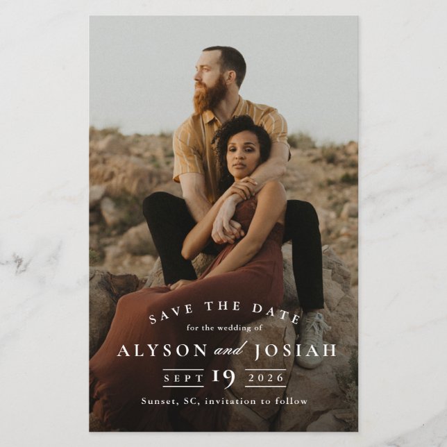 Foto de Orçamento Clássico Casamento Salva a Data (Frente)