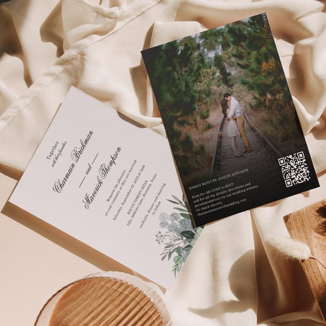Foto de Orçamento Código QR Convites de Casamento (Criador carregado)
