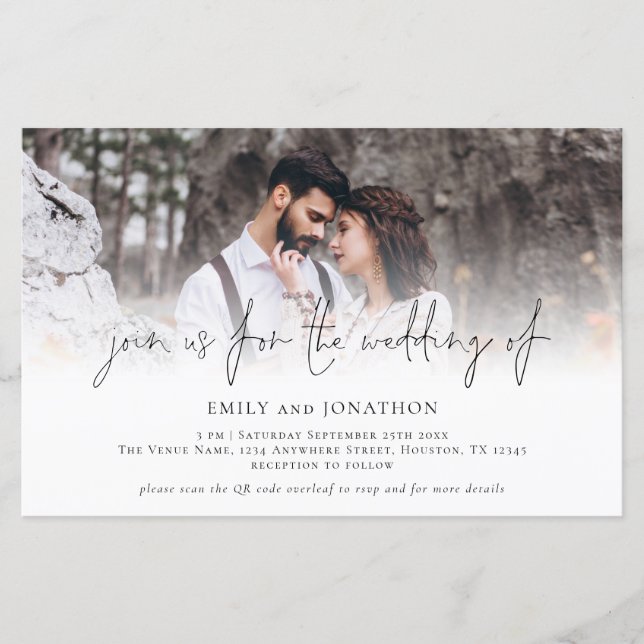 Foto de Orçamento Código QR Junte-se ao Convite de (Frente)