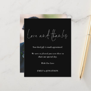 Foto de Orçamento Obrigados de Amor Escuro Preto