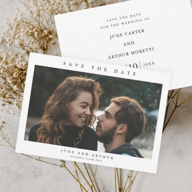 Foto de Orçamento Simples Casamento Salve a Data (Simple typographic budget photo wedding save the date.)