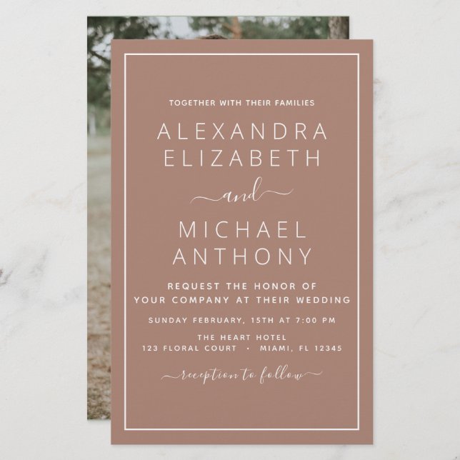 Foto de Orçamento Terracotta Boho Simples (Frente/Verso)