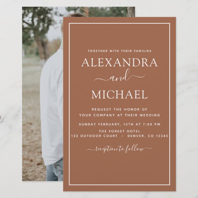 Foto de Orçamento Terracotta Boho Simples (Frente/Verso)