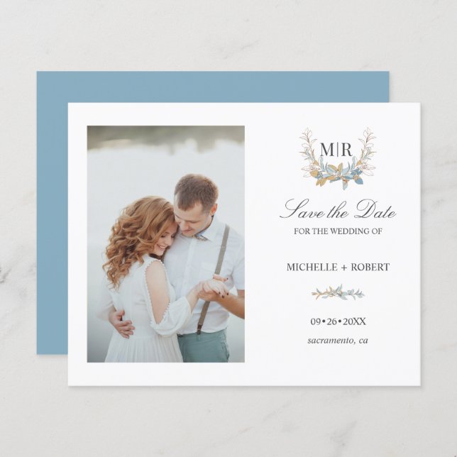 Foto de Paixão de Monograma de Chic Monogramas SAL (Frente/Verso)