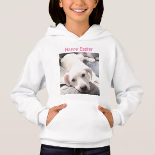 Foto de Páscoa de Cachorro Branco e Bonito, rosa,