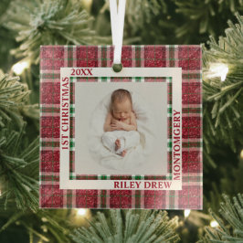 Foto de Plaid no Primeiro Natal do Bebê