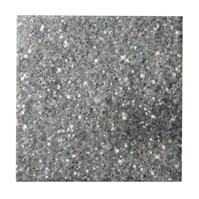 Foto de prata à moda do Glitz do brilho (Frente)