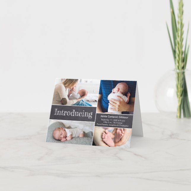 Foto de Quadro Negro de Anúncio do Nascimento do B (Frente)