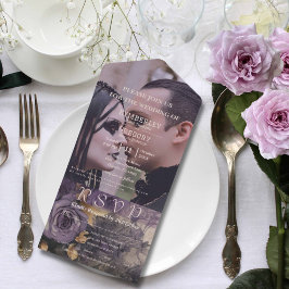 Foto de Rosa Floral Roxo-Gótico-Escuro Elegante