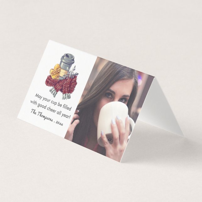 Foto de saudação de Natal do Café Lover (Frente)