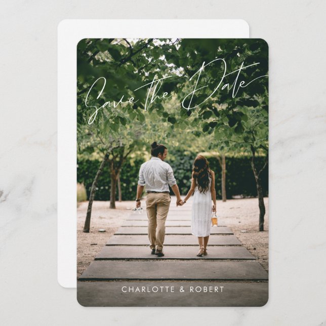 Foto de Script Moderno Casamento Salve o Modelo de (Frente/Verso)