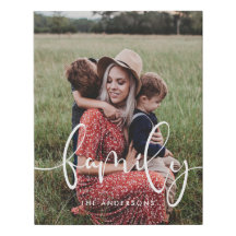 Foto de sobreposição de caligrafia elegante da fam