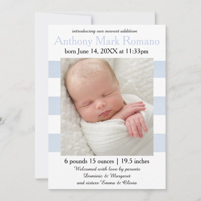 Foto de Stripes Azul/Branco - Anúncio de Nasciment (Frente)