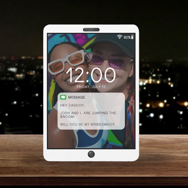 Foto de Tela de Bloqueio de Celular Proposta de Da (Cell Phone Lock Screen Photo Bridesmaid Proposal
)