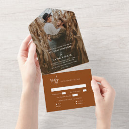 Foto de Terracotta Minimalista Casamento Único Em