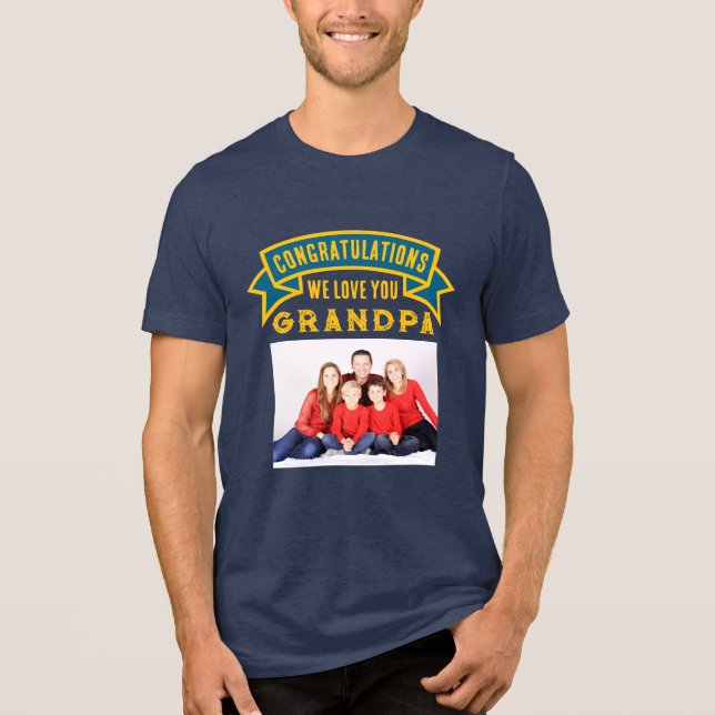 Foto de upload - melhor camisa Tri-Blend do avô (Frente)